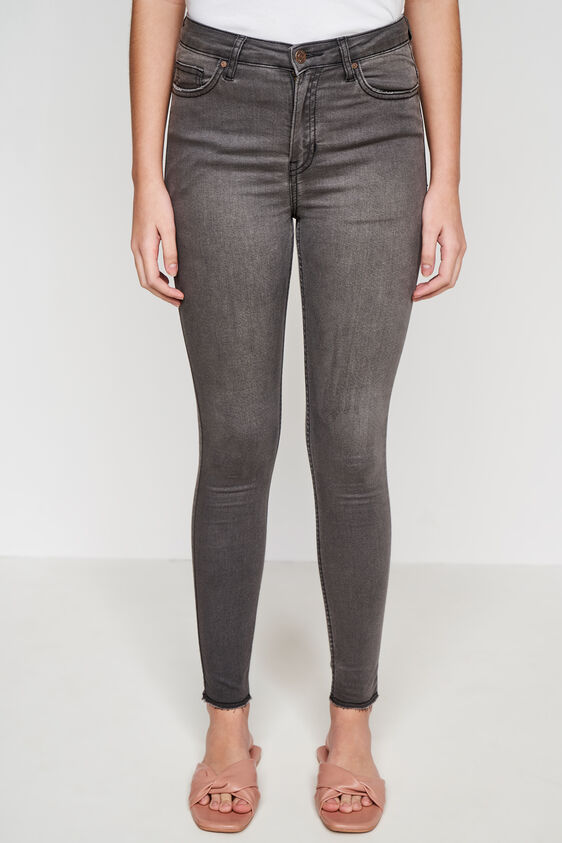 Grey Solid Straight Bottom, Grey, image 4